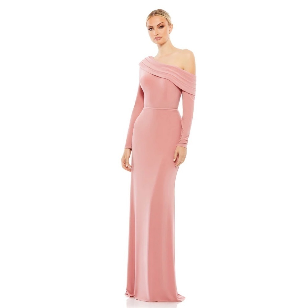 Mac Duggal 26595 Nwt Drop Shoulder Long Sleeve Column Gown